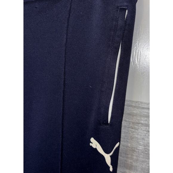 PUMA Navy Jogging Track Pants Joggers Size Small Men's Lounge Athletic Work - Picture 3 of 9